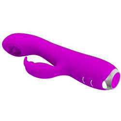 PRETTY LOVE RACHEL VIBRADOR RECARGABLE CON SUCCIONADOR MORADO