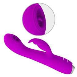 PRETTY LOVE RACHEL VIBRADOR RECARGABLE CON SUCCIONADOR MORADO