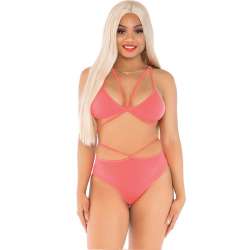 LEG AVENUE TOP BRAGAS CON TIRANTES CORAL