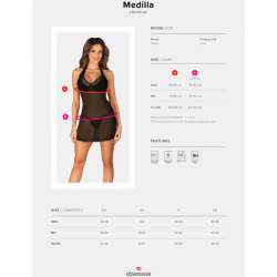 OBSESSIVE MEDILLA CHEMISE TANGA XS S