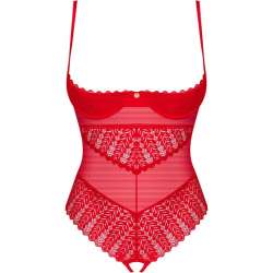 OBSESSIVE INGRIDIA CROTCHLESS TEDDY ROJO XS S