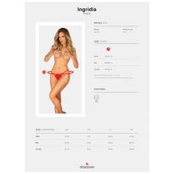 OBSESSIVE INGRIDIA TANGA CROTCHLESS ROJO XL XXL