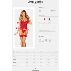 OBSESSIVE AMOR CHERRIS CORSET TANGA S M