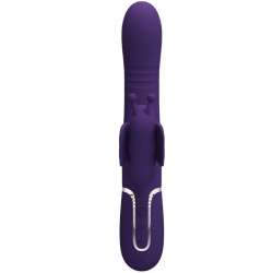 PRETTY LOVE VIBRADOR RABBIT MULTIFUNCIoN 4 EN 1 MARIPOSA MORADO