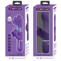 PRETTY LOVE VIBRADOR RABBIT MULTIFUNCIoN 4 EN 1 MARIPOSA MORADO