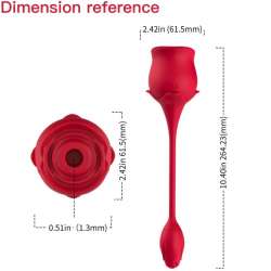 ARMONY ROSA SUCCIONADOR DE CLITORIS VIBRADOR 10 MODOS ROJO