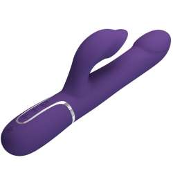 PRETTY LOVE ZALIN VIBRADOR RABBIT PERLAS 4 EN 1 MORADO