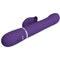 PRETTY LOVE ZALIN VIBRADOR RABBIT PERLAS 4 EN 1 MORADO