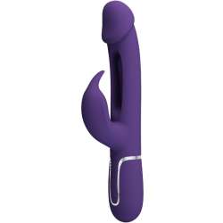 PRETTY LOVE KAMPAS VIBRADOR RABBIT 3 EN 1 MULTIFUNCIoN CON LENGUA VIOLETA