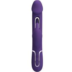 PRETTY LOVE KAMPAS VIBRADOR RABBIT 3 EN 1 MULTIFUNCIoN CON LENGUA VIOLETA