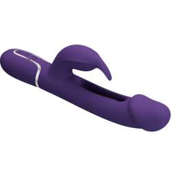 PRETTY LOVE KAMPAS VIBRADOR RABBIT 3 EN 1 MULTIFUNCIoN CON LENGUA VIOLETA