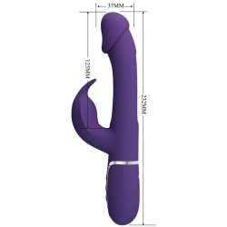 PRETTY LOVE KAMPAS VIBRADOR RABBIT 3 EN 1 MULTIFUNCIoN CON LENGUA VIOLETA