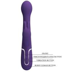 PRETTY LOVE DEJON VIBRADOR RABBIT 3 EN 1 MULTIFUNCIoN MORADO