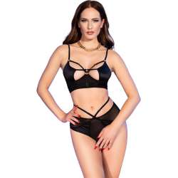 CHILIROSE CR 4703 SET DOS PIEZAS CROTCHLESS NEGRO S