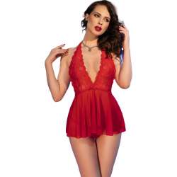 CHILIROSE CR 4720 BABYDOLL TANGA ROJO XL