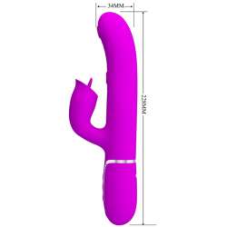 PRETTY LOVE VIBRADOR RABBIT CON LICKING FUCSIA