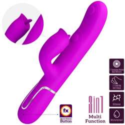 PRETTY LOVE VIBRADOR RABBIT CON LICKING FUCSIA