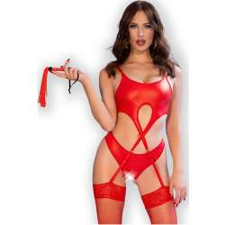 CHILIROSE CR 4625 SET CUATRO PIEZAS CROTCHLESS ROJO S