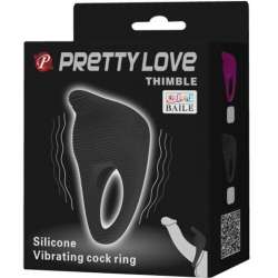 PRETTY LOVE THIMBLE ANILLO VIBRADOR NEGRO