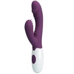 PRETTY LOVE BUTTERFLY KISS VIBRADOR RABBIT ESTIMULADOR PUNTO G MORADO