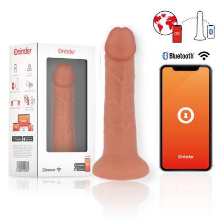 ONINDER LARGE BOGOTa DILDO VIBRADOR 9 VELOCIDADES NATURAL 22 CM O 45 CM APP GRATUITA