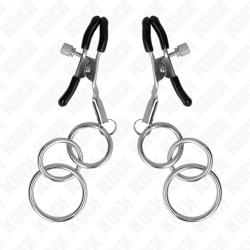 KINK PINZAS PARA PEZONES CON 3 AROS 6 CM