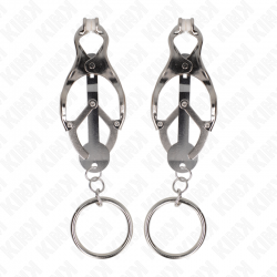 KINK PINZAS PARA PEZONES ESTILO JAPONaS CON AROS PLATEADO