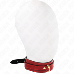 KINK COLLAR AJUSTABLE ROJO VINO DETALLES DORADOS 29 425 CM X 4 CM