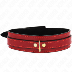 KINK COLLAR AJUSTABLE ROJO VINO DETALLES DORADOS 29 425 CM X 4 CM