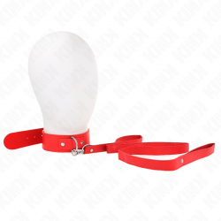 KINK COLLAR CON CORREA 116 CM FINO ROJO AJUSTABLE 32 50 CM X 8 CM