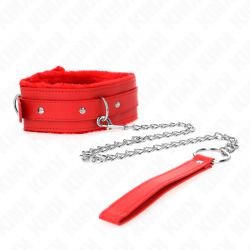 KINK COLLAR CON CORREA 65 CM CON RESTRICCIONES ROJO AJUSTABLE 36 42 CM X 55 CM