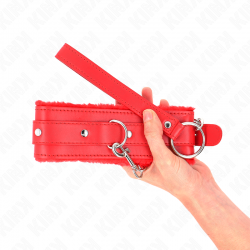 KINK COLLAR CON CORREA 65 CM CON RESTRICCIONES ROJO AJUSTABLE 36 42 CM X 55 CM