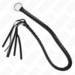 KINK LaTIGO DE SERPIENTE CON ANILLO DE MANO NEGRO 65 CM