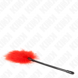 KINK PLUMAS PARA COSQUILLAS ROJO USADO PARA EL KIT BONDAGE 27 CM