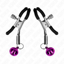 KINK PINZAS PARA PEZONES CON CAMPANILLA VIOLETA 6 CM