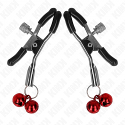 KINK PINZAS PARA PEZONES CON DOBLE CAMPANILLA ROJO 6 CM