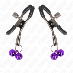 KINK PINZAS PARA PEZONES CON DOBLE CAMPANILLA VIOLETA 6 CM