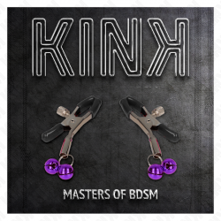 KINK PINZAS PARA PEZONES CON DOBLE CAMPANILLA VIOLETA 6 CM