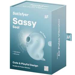 SATISFYER SASSY SEAL ESTIMULADOR VIBRADOR AZUL