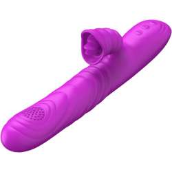 ARMONY ANGELIA VIBRADOR MULTIFUNCION CON LENGUA ESTIMULADORA EFECTO CALOR VIOLETA