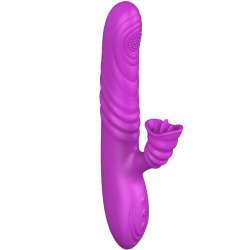 ARMONY ANGELIA VIBRADOR MULTIFUNCION CON LENGUA ESTIMULADORA EFECTO CALOR VIOLETA