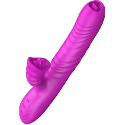 ARMONY ANGELIA VIBRADOR MULTIFUNCION DOBLE LENGUA EFECTO CALOR VIOLETA