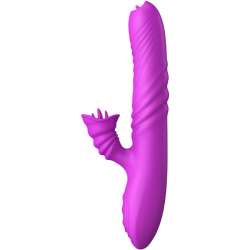 ARMONY ANGELIA VIBRADOR MULTIFUNCION DOBLE LENGUA EFECTO CALOR VIOLETA