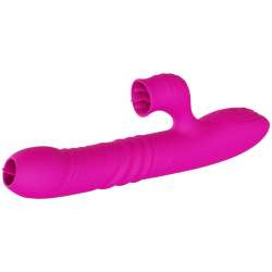 ARMONY FANNY VIBRADOR MULTIFUNCION DOBLE LENGUA EFECTO CALOR FUCSIA