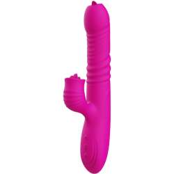 ARMONY FANNY VIBRADOR MULTIFUNCION DOBLE LENGUA EFECTO CALOR FUCSIA