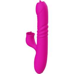 ARMONY FANNY VIBRADOR MULTIFUNCION DOBLE LENGUA EFECTO CALOR FUCSIA