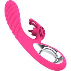 ARMONY VICKY VIBRADOR RABBIT CON LENGUA PULL RING FUCSIA