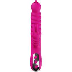 ARMONY VIBRADOR MULTIFUNCION RABBIT DOBLE LENGUA EFECTO CALOR FUCSIA