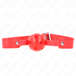 KINK MORDAZA DE BOLA 45 CM TRANSPIRABLE ROJO 65 x 25 CM