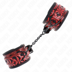 KINK MUaEQUERAS CON PATRaN DE DIAMANTES ROJO OSCURO AJUSTABLE 17 26 CM X 55 CM